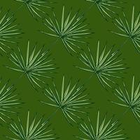 folha de palmeira sem costura pattern.vintage tropical ramo em estilo de gravura. vetor