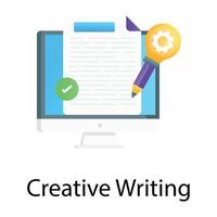 vetor gradiente plano de escrita criativa em estilo editável