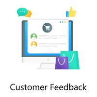 avatar dentro do chatbot ou conceito de gesto de mão do vetor de feedback do cliente em estilo gradiente