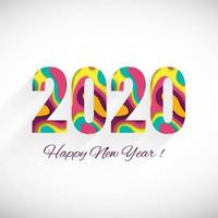 Feliz ano novo 2020 férias de inverno cartão vetor