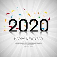 2020 feliz ano novo sinal vetor
