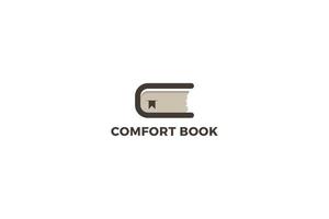 letra c logotipo do e-book vetor