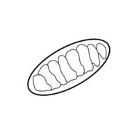 energia das mitocôndrias para doodle de biologia celular vetor