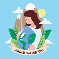 conceito de dia mundial da água vetor