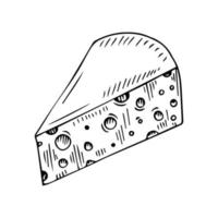 ícone de fatia de queijo. cor simples com elementos de ilustração de contorno de ícones de produtos lácteos para ui e ux, site ou aplicativo móvel vetor