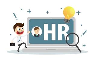 Recursos humanos, recrutamento, gestão de RH, carreira. vetor