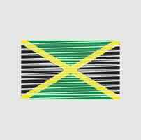 pincel de bandeira da jamaicana. bandeira nacional vetor