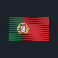 pincel de bandeira de portugal. bandeira nacional vetor