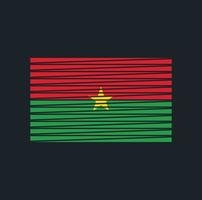 pincel de bandeira de burkina faso. bandeira nacional vetor