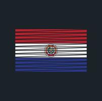 pincel de bandeira do paraguai. bandeira nacional vetor