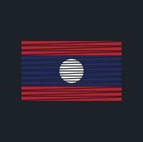 escova de bandeira do laos. bandeira nacional vetor