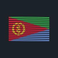 pincel de bandeira da eritreia. bandeira nacional vetor