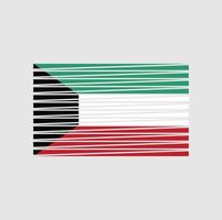 escova de bandeira do kuwait. bandeira nacional vetor