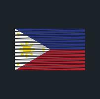 escova de bandeira das filipinas. bandeira nacional vetor