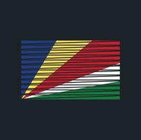 escova de bandeira de seychelles. bandeira nacional vetor