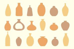 conjunto de elemento de composição de vasos vetoriais para coleção vetor