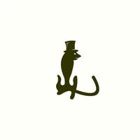 ilustração de ícone de vetor de logotipo de chapéu de mangusto