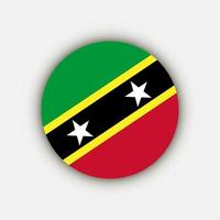 País São Cristóvão e Nevis. bandeira de São Cristóvão e Nevis. ilustração vetorial. vetor