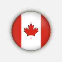 país Canadá. bandeira do Canada. ilustração vetorial.