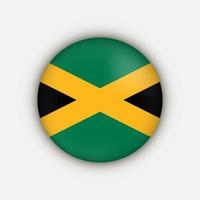 país jamaica. bandeira da jamaica. ilustração vetorial. vetor