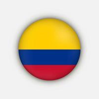 país Colômbia. bandeira da Colômbia. ilustração vetorial. vetor