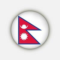 país nepal. bandeira do nepal. ilustração vetorial. vetor