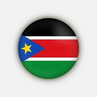 país sul do Sudão. bandeira do Sudão do Sul. ilustração vetorial. vetor