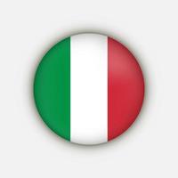 país Itália. bandeira da itália. ilustração vetorial.