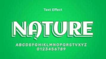 efeito de texto de natureza eps premium vetor