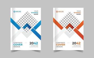 modelo de design de capa de livro corporativo em a4. pode ser adaptado para brochura, relatório anual, revista, pôster, apresentação de negócios, portfólio, folheto, dobra, banner, site vetor