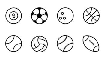 ícone de bola variada vetor