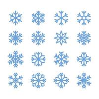 Ícone de floco de neve simples no design de estilo de linha no fundo branco. vetor
