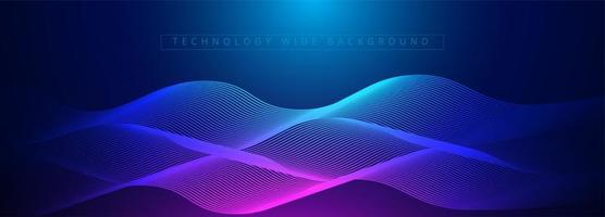 Visualização 3d abstrata tecnologia e ciência neon vetor