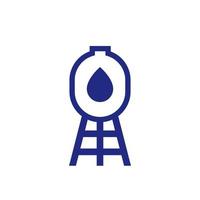 ícone de torre de água em branco vetor