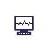 ecg, ícone de eletrocardiograma vetor