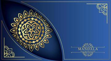 fundo de mandala ornamental de luxo design especial ramadã em cor dourada brilhante