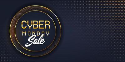 Banner de venda segunda-feira cyber moderna vetor