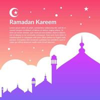 vetor de fundo do ramadã islâmico, design de modelo para cartão de felicitações