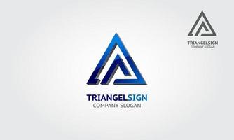 logotipo de vetor de sinal de triângulo. um modelo de logotipo excelente e simples.
