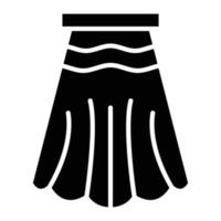 ícone de glifo de saia longa vetor
