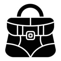 ícone de glifo de bolsa vetor