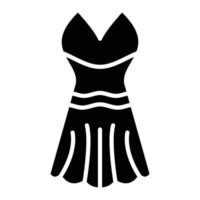 ícone de glifo de vestido de cocktail vetor