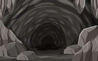 cena da caverna do buraco subterrâneo