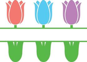 nome de divisão de tulipas vetor