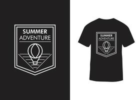 modelo de design de camiseta de verão vetor