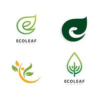 vetor de elemento de logotipo de natureza ecologia