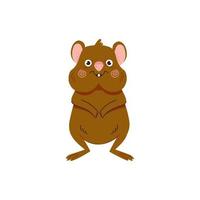 ilustração em vetor bonito quokka animal dos desenhos animados. animal quokka australiano isolado no fundo branco