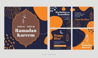 design de postagem de mídia social do ramadã. um bom modelo para publicidade nas mídias sociais. perfeito para postagens de mídia social, plano de fundo e anúncios de internet em banner da web. vetor