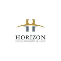 logotipo do horizonte com a letra h para o seu negócio vetor
