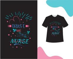 design de camiseta de enfermeira, modelo de design de camiseta de saúde de enfermagem.